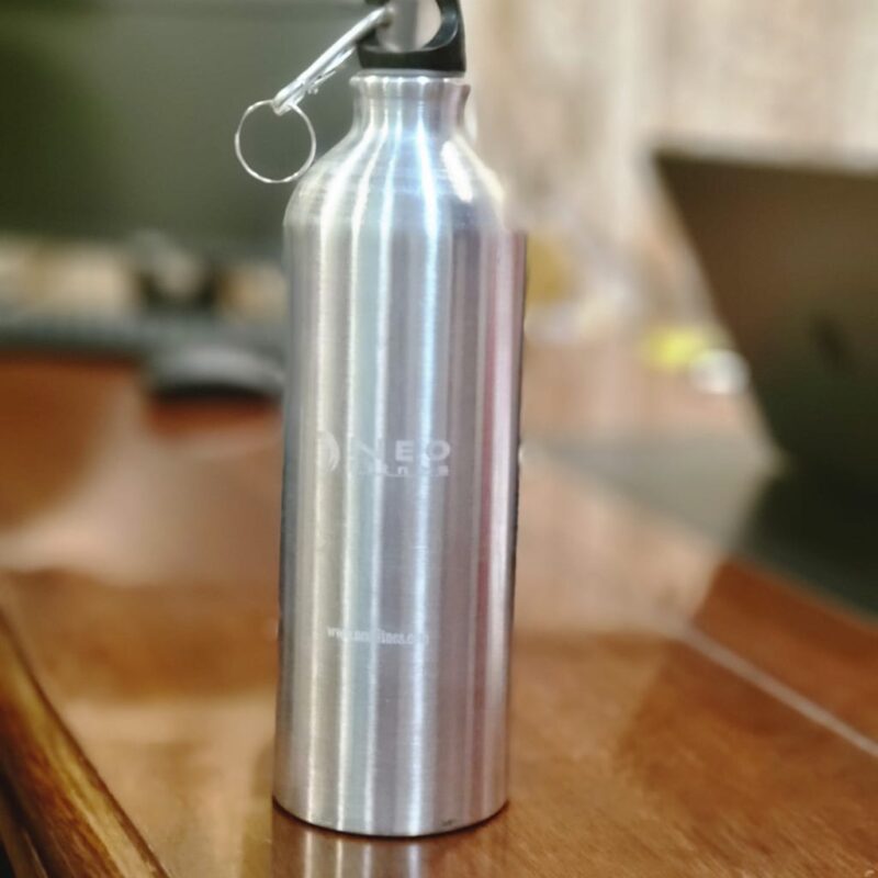 Gym Sipper Bottle | Silver | NEO Fitnes